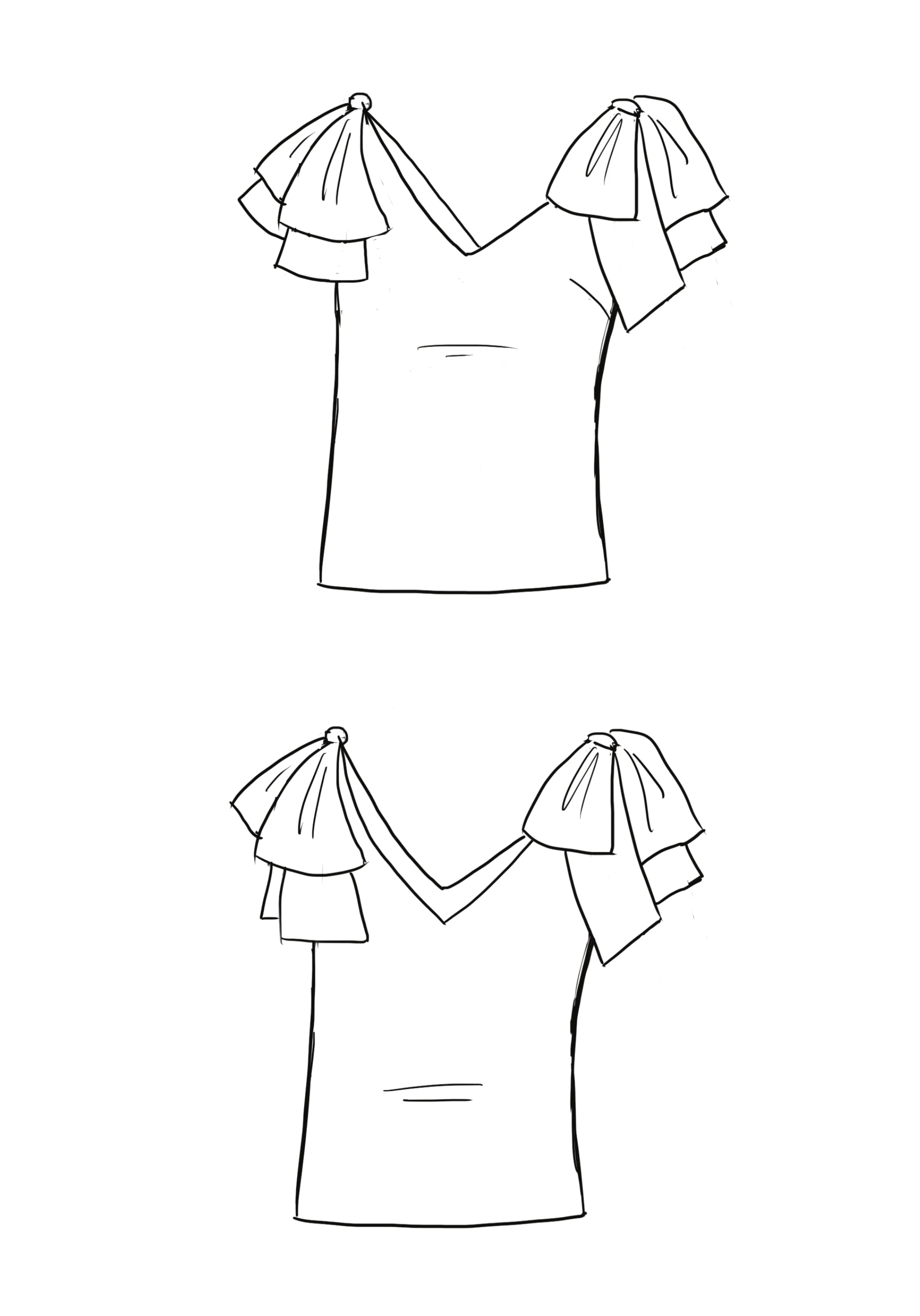 Patron couture top Nana / PDF (A4, A3, A0, US Letter) - Cadres, Calques par Taille, Vidéoprojection - Image 2