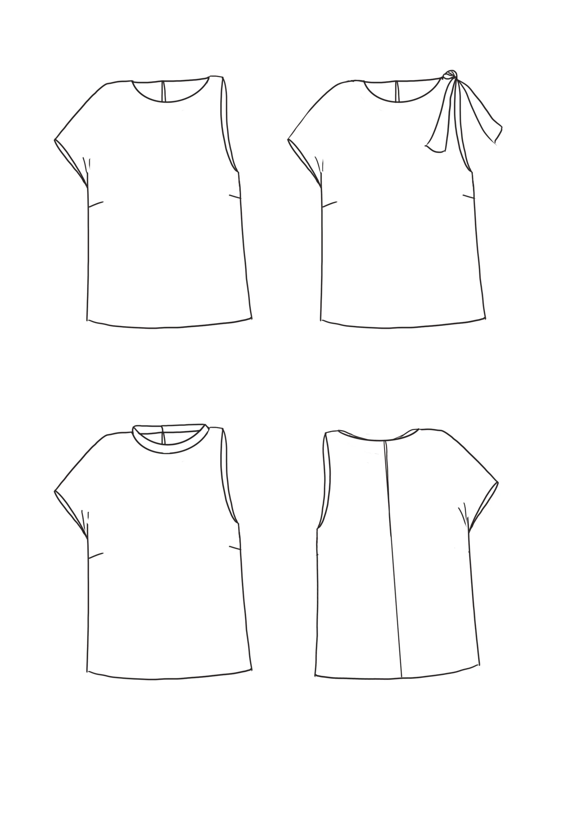 Patron couture top Santa Fe / PDF (A4, A3, A0, US Letter) - Cadres, Calques par Taille, Vidéoprojection - Image 2