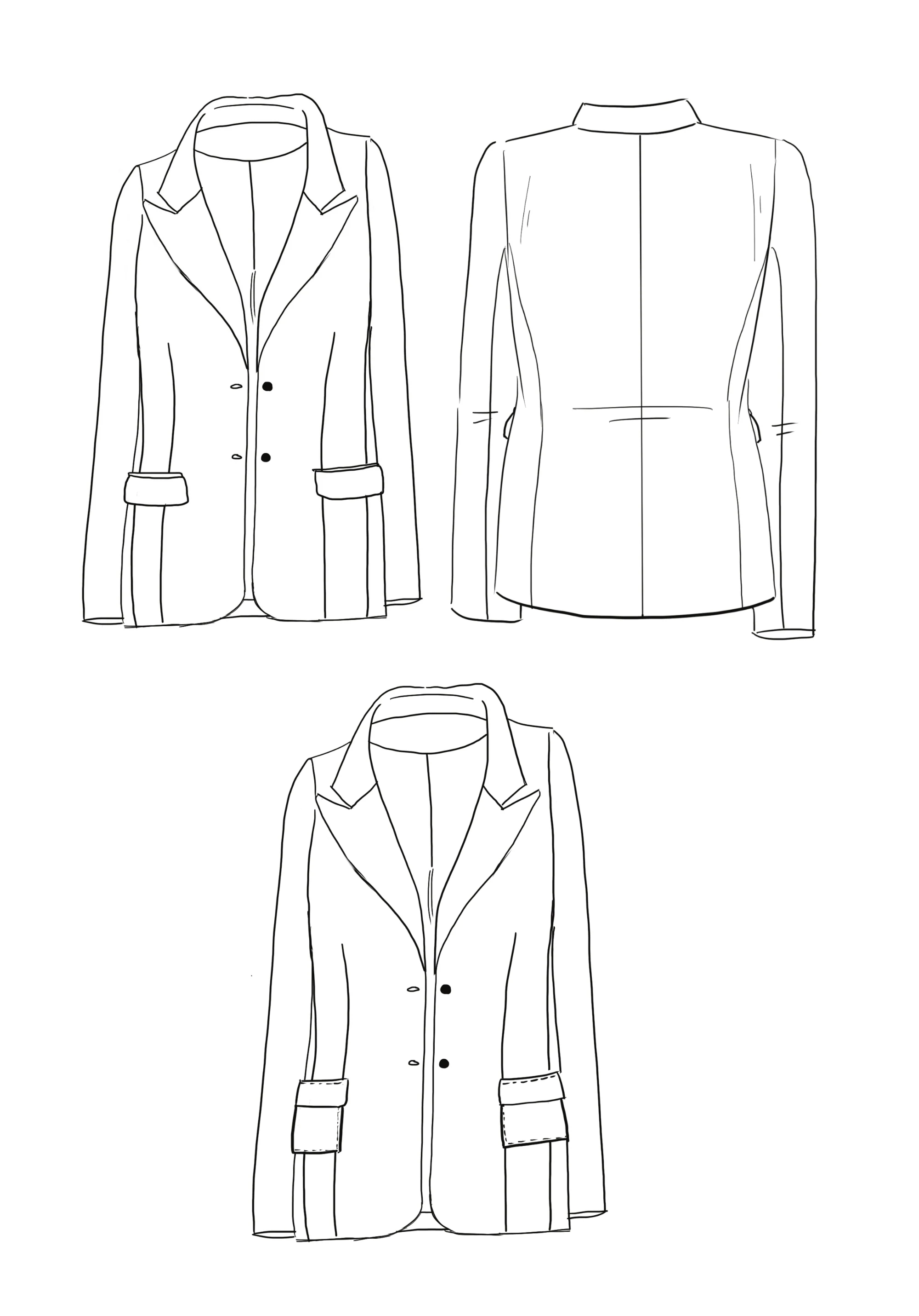 Patron couture veste blazer Manhattan / Patron pochette - Image 3