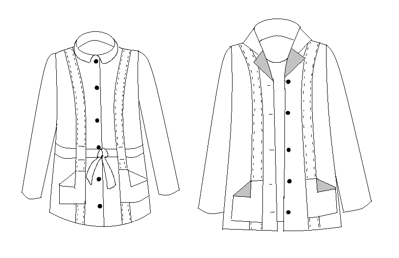 Patron couture veste Criollo / PDF (A4, A3, A0, US Letter) - Cadres, Calques par Taille, Vidéoprojection - Image 2