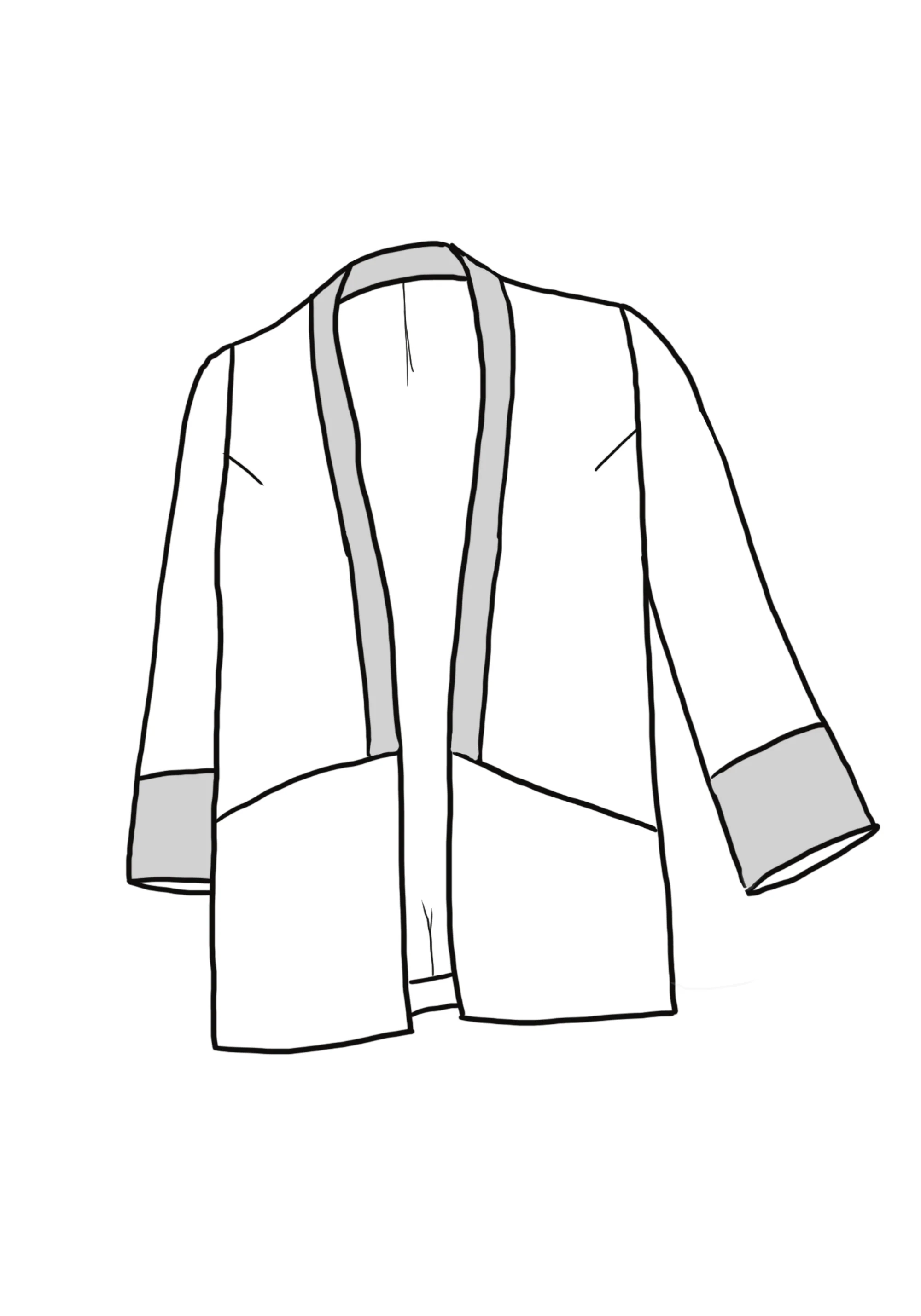 Patron couture veste Sable / PDF (A4, A3, A0, US Letter) – Tailles 34 à 56 – Cadres, Calques par Taille, Vidéoprojection - Image 2
